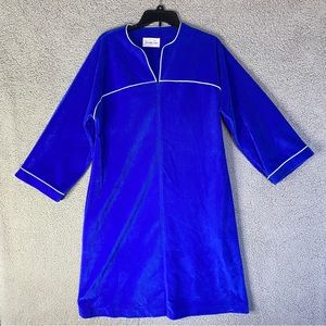 Vanity Fair Vintage Nightgown Womens S Blue Nightdress Long Sleeve